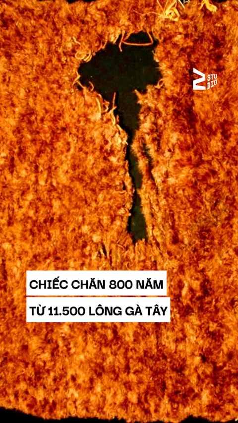 Chấn động chiếc chăn 800 năm làm từ 11.500 lông gà tây