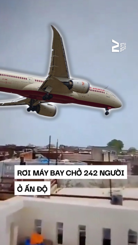 Rơi máy bay chở 242 người ở Ấn Độ