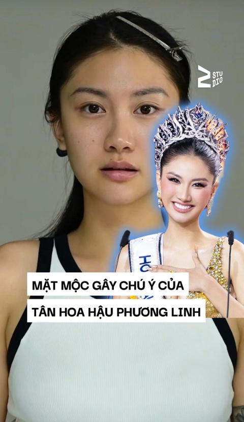 Mặt mộc gây chú ý của tân Hoa hậu Phương Linh