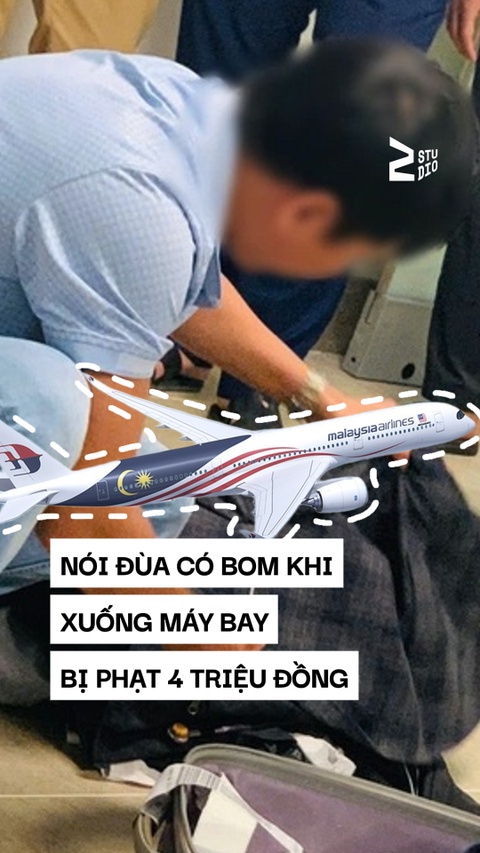Nói đùa có bom khi xuống máy bay, hành khách bị phạt 4 triệu đồng